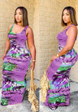 Printed Sleeveless Long