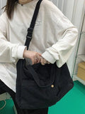 Vintage Wash Large Shoulder Bag-Outfit