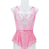 Autumn And Winter New Thin Lace Pure Sexual Beauty Back Perspective Mesh Dress