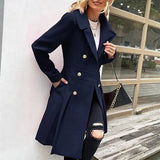 Autumn And Winter New Long Haired Women's Coat Ebay Large-Size Coat Wish Double