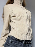 Breeze Breeze Jacket Retro Zippered Casual Jacket Women 2025 New Top