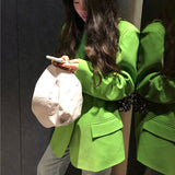 Minimalist Casual Blazer For Women Notched Long Sleeve Solid Temperament Blazers Female Fashion New Clothing