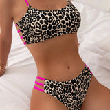 Toloer New Sexy Leopard Print Split Two-Piece Sexy Bikini