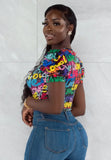 Black High Waist Patchwork Mesh