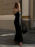 Sleeveless Single-Broced Knit Dress Tight Mid-Dressed Open-Shirt Sexy Summer Dress