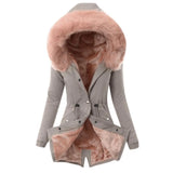 and winter new products cotton hooded slim warm zipper jacket