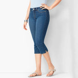 Women's 7-Point Jeans Slim Middle-Waisted Denim 7-Point Women's