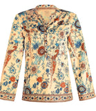 Casual Floral Button Up