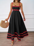 Summer Women's New Printed Vacation Long Suspension Dress Temperament Sexy Dress