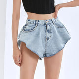 Denim Shorts Female High Waist Vintage Pockets Loose Shorts Skirts Designer Clothes Female 2020 Fashion