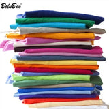 New Men Solid Color T Shirt Mens T-shirts Summer Skateboard Boy Tee Multi Color Casual Tops Simple