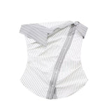 New Spring Style Striped Asymmetrical Slimming Stylish Bra Top 3067023-Outfit