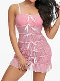 2023 Sexy Women Sleeveless Casual Sling Dress Spaghetti Strap See Through Tie-up Long Dresses Sexy Y2K Party Vestidos-Outfit