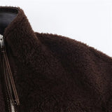 Women's Clothing 2025 New Fashion Casual Loose-Fitting Collar Zipper