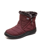Snow Boots Women Winter Warm Plush Shoes Ladies Ankle Boots Non-slip Zip Flats For Female Botas De Mujer