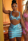 Sexy Hollow Out Bra and Skirt