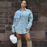 Women's Coat Women's Clothing Loose Sticker Design Long Sleeve Jacket