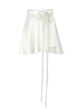 vintage satin mini skirt with