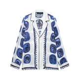 Spring Printed Casual Shirt 2792137 Printed Slacks 2781127-Outfit