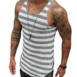 Men's Fashion Striped Men's Knitwear Sleeveless Sports Knitwear