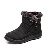 Snow Boots Women Winter Warm Plush Shoes Ladies Ankle Boots Non-slip Zip Flats For Female Botas De Mujer