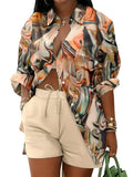 Women's Clothing Explosion Two Sets Of Long-Sleeved Shorts Printed Commuter