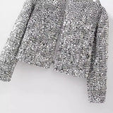 New Style Of Fancy Tweed Suit Jacket With Round Neck In Autumn-Outfit