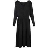 Dress Women Casual Long Sleeve Vintage Elegant Office Sweater Dress Female 2023 Autumn One Piece Dress Korean