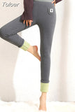 Winter Warm Women's Leggings Thicken Lambwool Fleece Woman Pants Casual Legging Trousers Up 10℃ Pantalon High