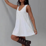New Spring And Summer Sexy Lace Spliced Bow Vest Doll