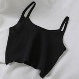 Tops Knitting Camisoles Female Solid Camis Street Camisole Ladies Camis With Straps Spaghetti Crop Tops