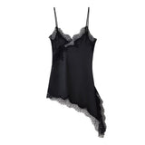 New Women's Collection Of Lace Asymmetrical Leisure Sling Mini