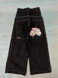 Hiphop New Spring Hip-Hop Style Straight Jeans With Loose Broad Legs-Outfit