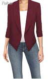 Big Size Slim Women Blazers Fashion 2023 Spring Jacket Female Work Office Solid Pocket Notched Blazer Feminino Coat