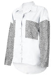 Leopard Print Long Sleeve Loose