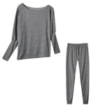 Hot Sales Of Pure Color Fashion Casual Tying Slanted Shoulder Sports Trousers Trousers Suit