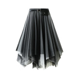 Half-Dress 2025 New Spring And Summer Long Black Big Swing Skirt Super Fairy Lace Mesh Dress