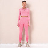 Gym Set Sports Wear For Push Up Women Gym Fitness Clothing Booty Workout Leggings + Sport Bra GYM Sport Suit