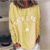 New Autumn And Winter Women's T-Shirt 2023 Is A Hot Seller Of Printed Diamond-Encrusted Round Collar Long-Sleeved Sweaters-Outfit