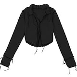 Ribbed Solid V-Neck Sexy Women Crop Top Flare Sleeve Ruffles Slim T-Shirts Clubwear Bodycon Skinny Tees Shirts