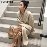 Thick Long Cardigan Knitted Sweater Women Long Sleeve Female Jumper Cardigan Casual Streetwear Open Stitch
