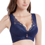 Push up Bras for Women Plus Size Vest Bra Plunge Wire Free Brasserie Lightly Lined