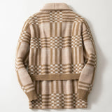 Men's Vintage Knit Dresses Classic Lattice Jackcase Sweater Sweater