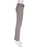 Casual Basic Knitted Flares Pants Autumn Winter Slim Solid Turn-Down Waist Low-Waisted Pants Women Fashion Streetwear-Outfit