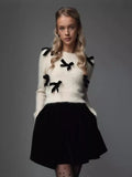 Long-Sleeved Autumn And Winter Sweater Female Burst 2025 Solid Color Long Plush Jacket Knitting