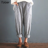 Vintage Harem Pants Women Casual Loose Pockets Pant Autumn Fashion Streetwear Female Harajuku Trousers Plus