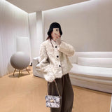 New Small Volcano Nunu Girl Set To Dye The Tip Of The Environmental Protection Fur Coat Women Winter Warm Hair Coat