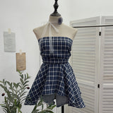 Wind Shoulder-To-Shoulder Tectorge Sling Waist-Le-Legged Skirt Wrapped-Sleeved Top