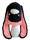 2023 Cute Women Girl Knitted Skullies Beanies Solid Color Winter Warm Loose Causal Cute Animals Ears Pattern Caps Hat-Outfit