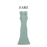 Homemade New Women's Classic V-Neck Sleeveless Long Sleeve Dress